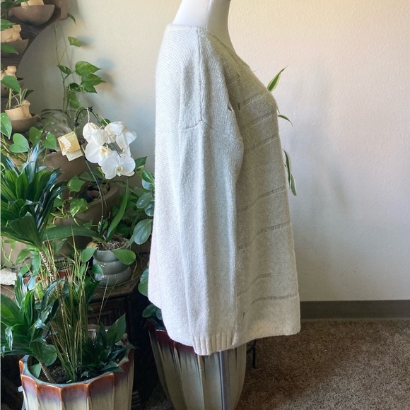 Lilla P Oatmeal 65%Cotton 10%Acrylic 10%Polyester Crew Neck Sweater size L - Picture 6 of 14